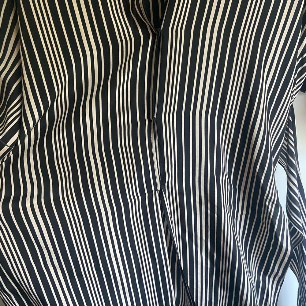 Halston Heritage Long V-Neck Self-Tie Kimono Jacket 100% Silk Sz - Picture 4 of 9